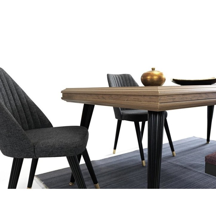 Salle à manger MELISA bois et noir Salle à manger MELISA bois et noir