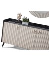 Buffet ORENDA NOIR GRIS 4 portes 185 cm