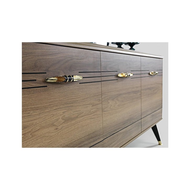 Salle à manger MELISA bois et noir Salle à manger MELISA bois et noir