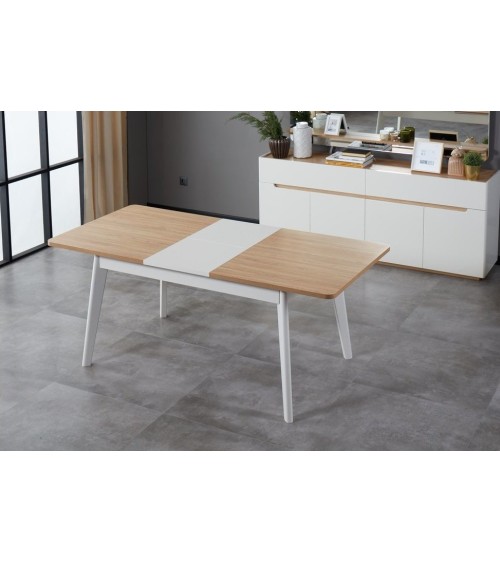 Salle à manger LYRE blanc et bois