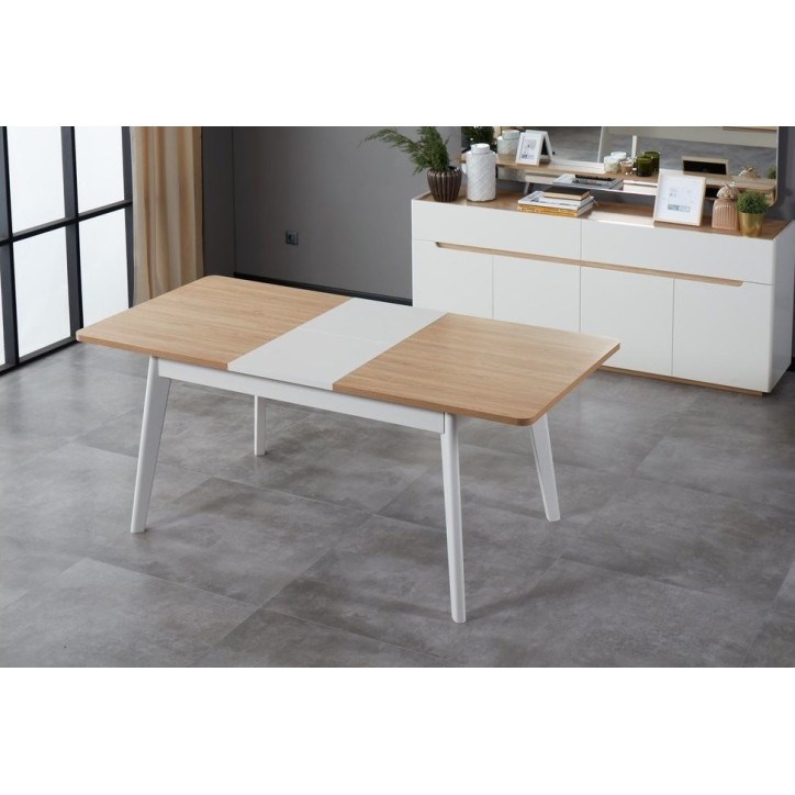 Salle à manger LYRE blanc et bois Salle à manger LYRE blanc et bois