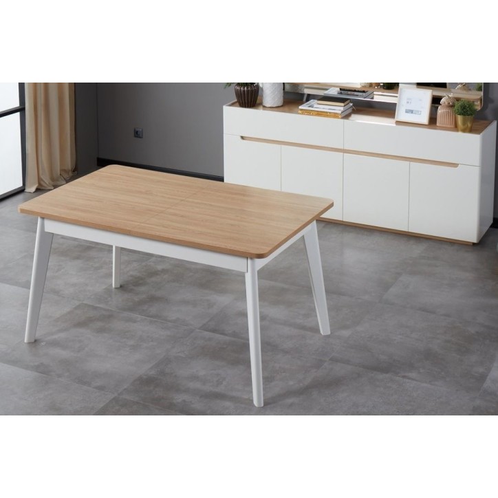 Salle à manger LYRE blanc et bois Salle à manger LYRE blanc et bois