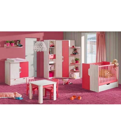 lit bébé NUKI 60*120cm rose