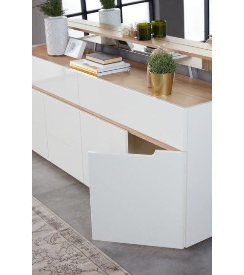 Salle à manger LYRE blanc et bois