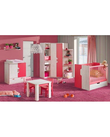 lit bébé NUKI 60*120cm rose
