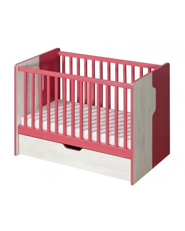 Lettino NUKI 60x120cm rosa