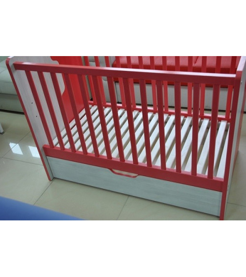 Cama de grades NUKI 60*120cm cor-de-rosa