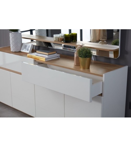 Salle à manger LYRE blanc et bois