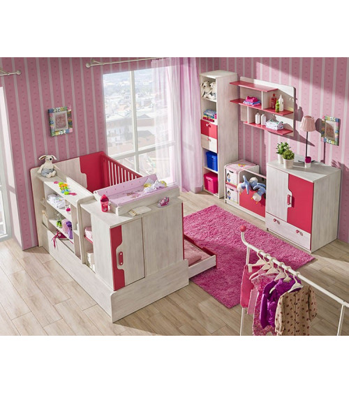 NUKI lettino 5 in 1 rosa