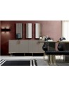 Buffet ALYZE 4 portes 205 cm gris