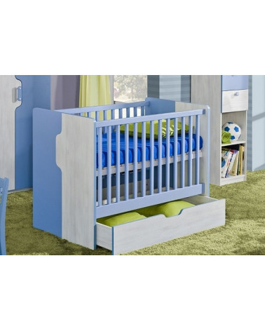 NUKI 60x120cm azul bebé cama