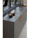 Buffet ALYZE 4 portes 205 cm gris