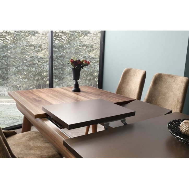 Salle à manger SAFIR noyer et cuivre Salle à manger SAFIR noyer et cuivre