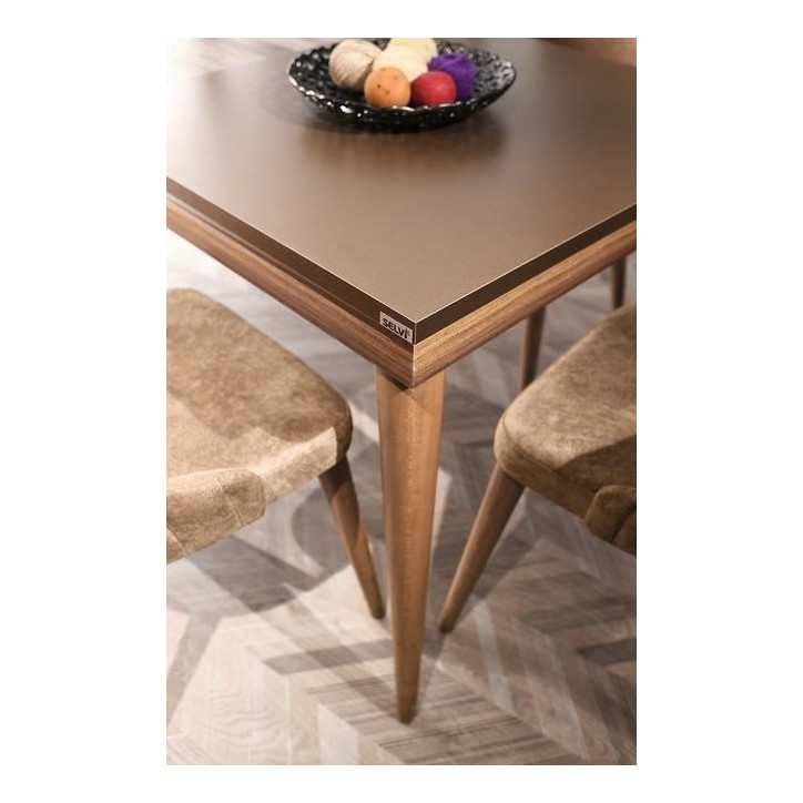 Salle à manger SAFIR noyer et cuivre Salle à manger SAFIR noyer et cuivre