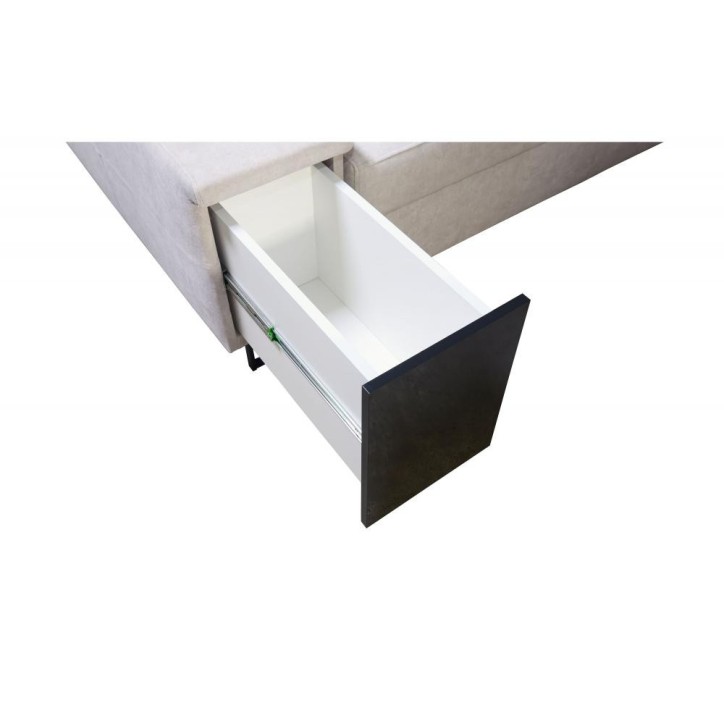 Canapé d'angle convertible ALICANTE MINI 274 x 173 cm en plusieurs couleurs