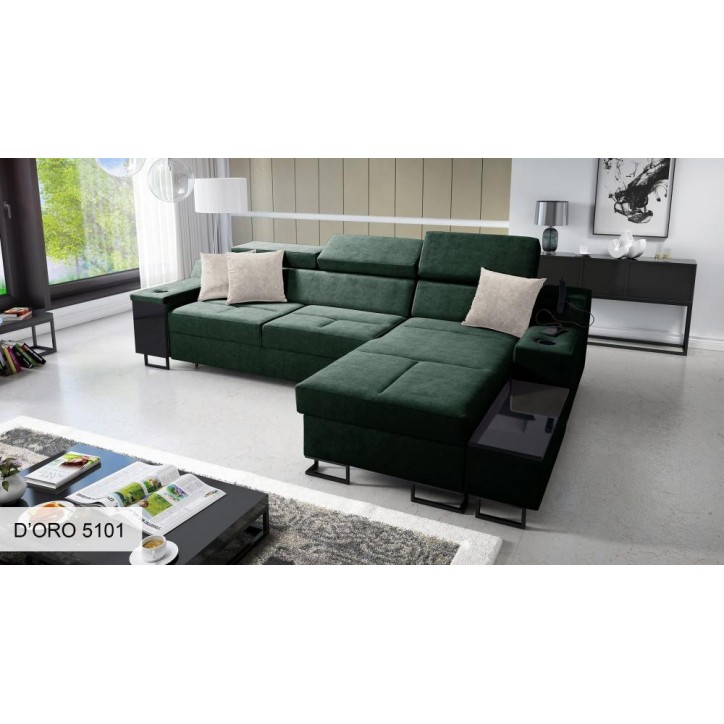 Divano angolare trasformabile ALICANTE MINI 274 x 173 cm in vari colori