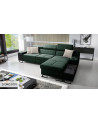 Divano ad angolo trasformabile Modena marrone 297 x 210 cm