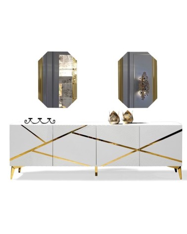 Buffet DIAMOND BLANC 4 portes 220 cm