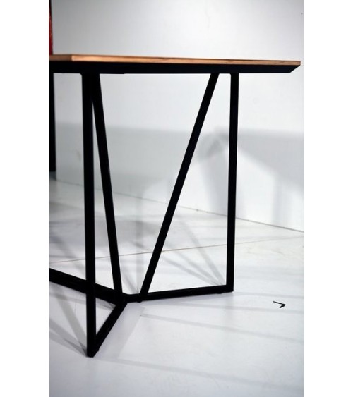 Salle à manger VITALI bois et métal noir