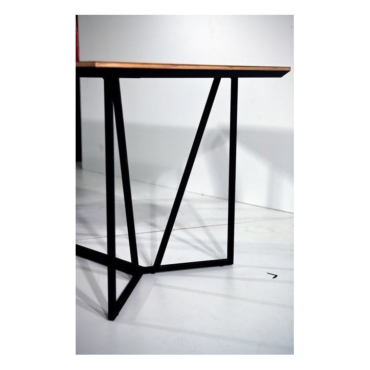 Salle à manger VITALI bois et métal noir