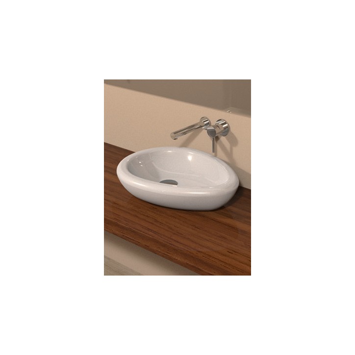 Lavabo sobre encimera EGG COMPACT blanco