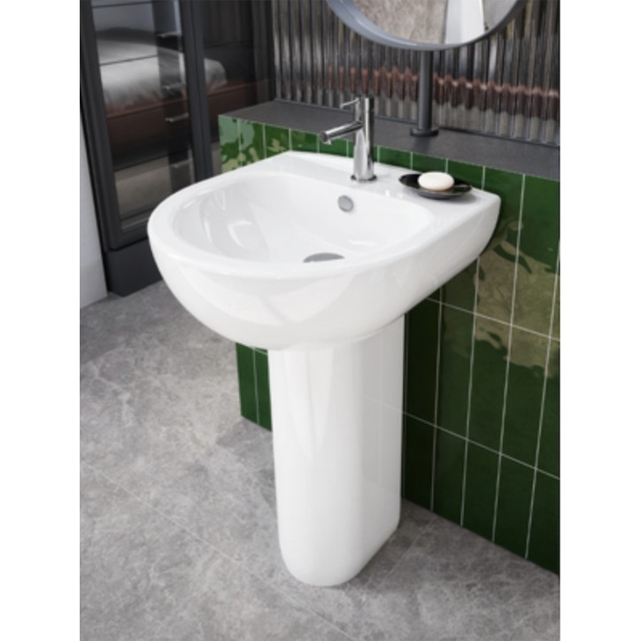 Vasque avec colonne NAUTILUS blanc