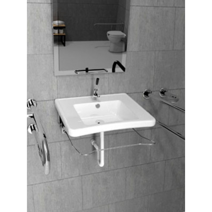 Lavabo PMR para personas con movilidad reducida GAIA blanco