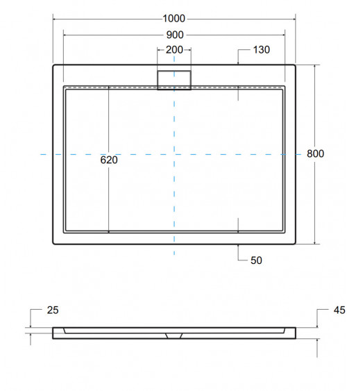 AXIM ULTRASLIM piatto doccia rettangolare extrapiatto 100/110/120 x 80/90 cm effetto pietra nera