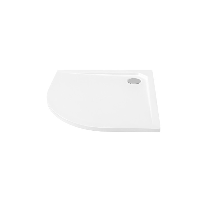 ACSO ULTRASLIM halfronde vlakke douchebak 80x80 cm en 90x90 cm wit
