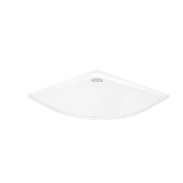 ACSO ULTRASLIM halfronde vlakke douchebak 80x80 cm en 90x90 cm wit