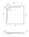 Plato de ducha extraplano AXIM ULTRASLIM cuadrado 80x80 cm et 90x90 cm blanco