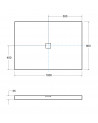Plato de ducha extraplano NOX ULTRASLIM rectangular 100/110/120/130/140 x 80/90 cm blanco