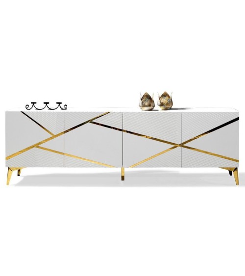 Buffet DIAMOND BLANC 4 portes 220 cm