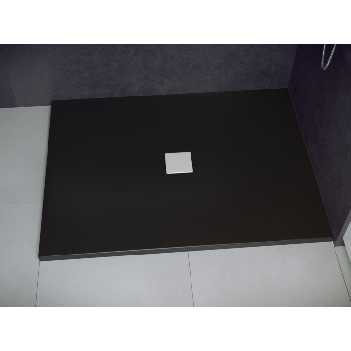 Base de duche extraplana NOX ULTRASLIM retangular 100/120/130/140 x 80/90 cm preto-branco