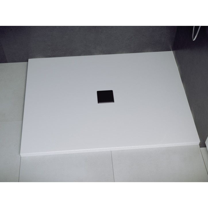 Plato de ducha extraplano NOX ULTRASLIM rectangular 100/120/130/140 x 80/90 cm blanco-negro