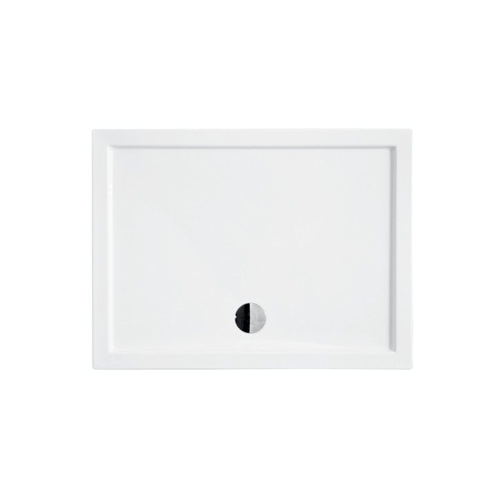 Extra platte douchebak ALPINA SLIMLINE rechthoekig 100/120 x 80/90 cm wit
