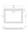 Piatto doccia Barone 90x90x5.5 bianco rotondo acrilico di 1/4 cm