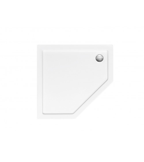 Plato de ducha extraplano BERGO SLIMLINE asimétrica 90x90x15 cm blanco