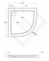 Plato de ducha extraplano ACSO ULTRASLIM semicircular 80x80 cm et 90x90 cm blanco