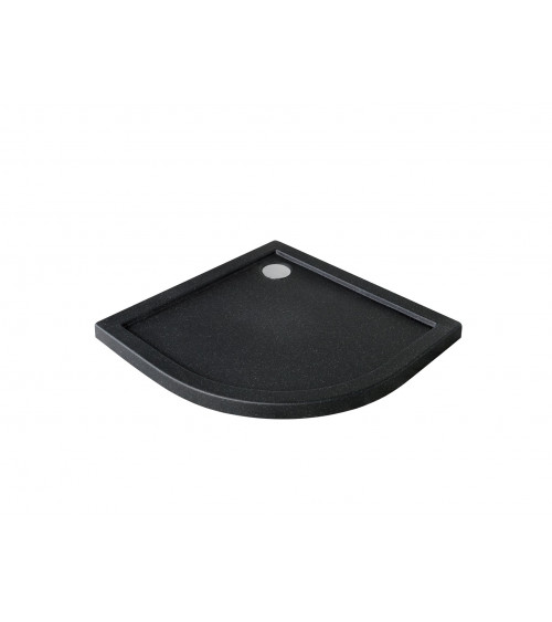ARON SLIMLINE piatto doccia semicircolare 80x80 cm e 90x90 cm effetto pietra nera