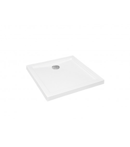 Receveur de douche extra-plat AQUARIUS SLIMLINE carré 80x80 cm et 90x90 cm blanc