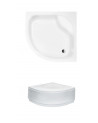 Piatto doccia Barone 90x90x5.5 bianco rotondo acrilico di 1/4 cm