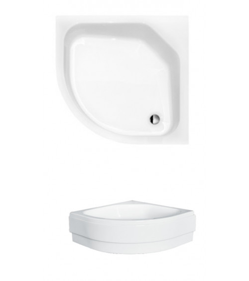 DIPER II piatto doccia semicircolare 80x80 cm e 90x90 cm bianco