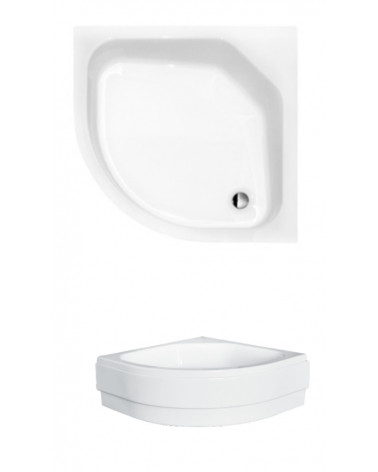 Base de duche semi-circular DIPER II 80x80 cm e 90x90 cm branco