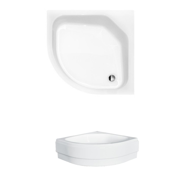 Plato de ducha DIPER II semicircular 80x80 cm et 90x90 cm blanco