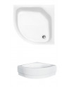 Receveur de douche DIPER II semi-circulaire 80x80 cm et 90x90 cm blanc