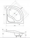 Plato de ducha DIPER I semicircular 80x80 cm et 90x90 cm blanco