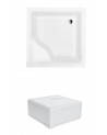 Plato de ducha extraplano AQUARIUS SLIMLINE cuadrado 80x80 cm et 90x90 cm blanco