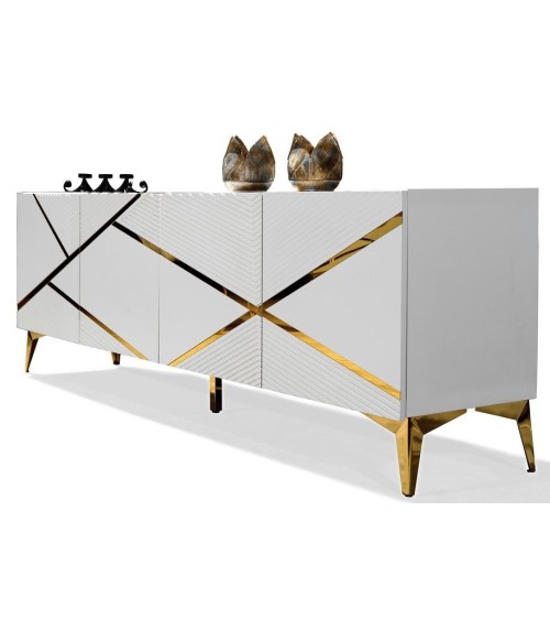 Buffet DIAMOND BLANC 4 portes 220 cm