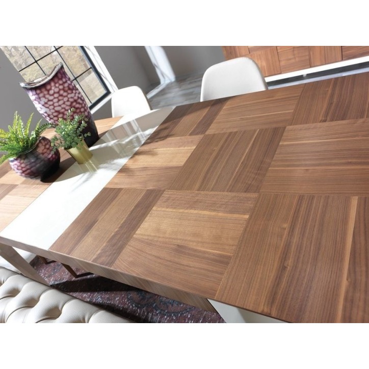 Salle à manger BERRAK Noyer - blanc